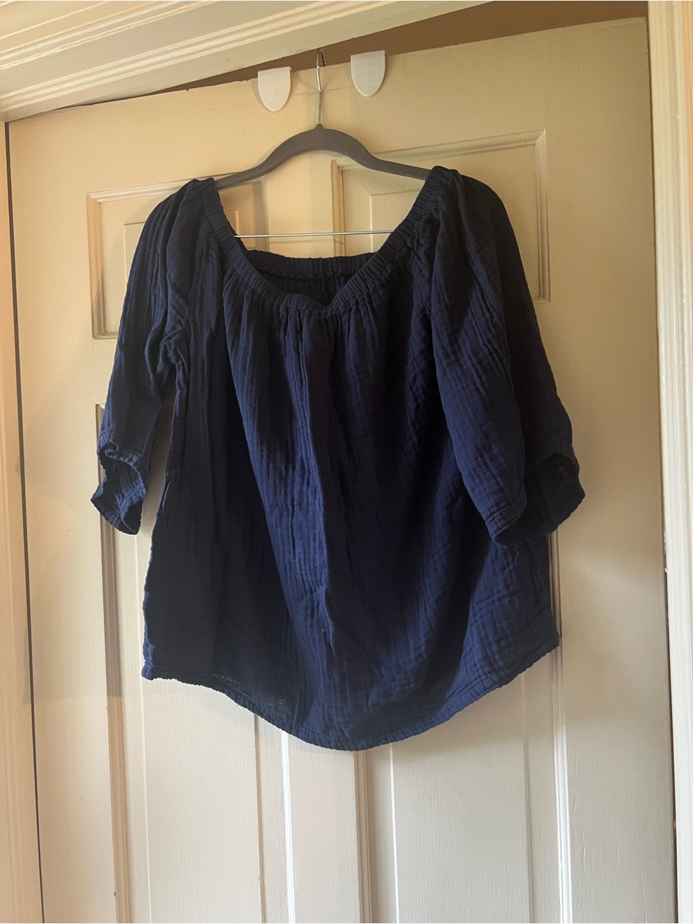 Michael Stars Navy Blue gauze top